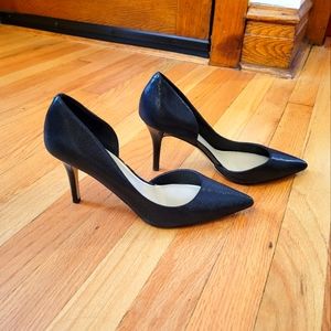 White House Black Market Ella Embossed-Leather D'Orsay Pumps